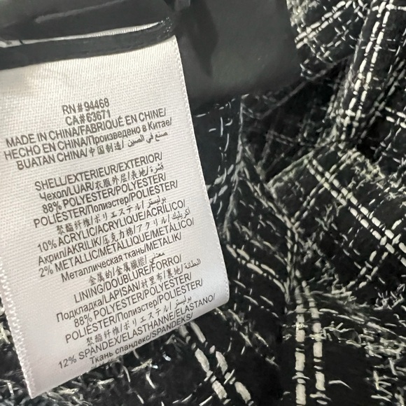 NWT BCBGMaxAzria Tweed Blazer Dress With Feather Sleeves - Picture 14 of 14